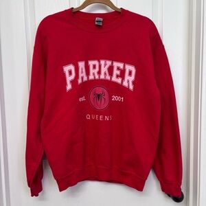 Parker Queens Red Crewneck Sweatshirt | Size M